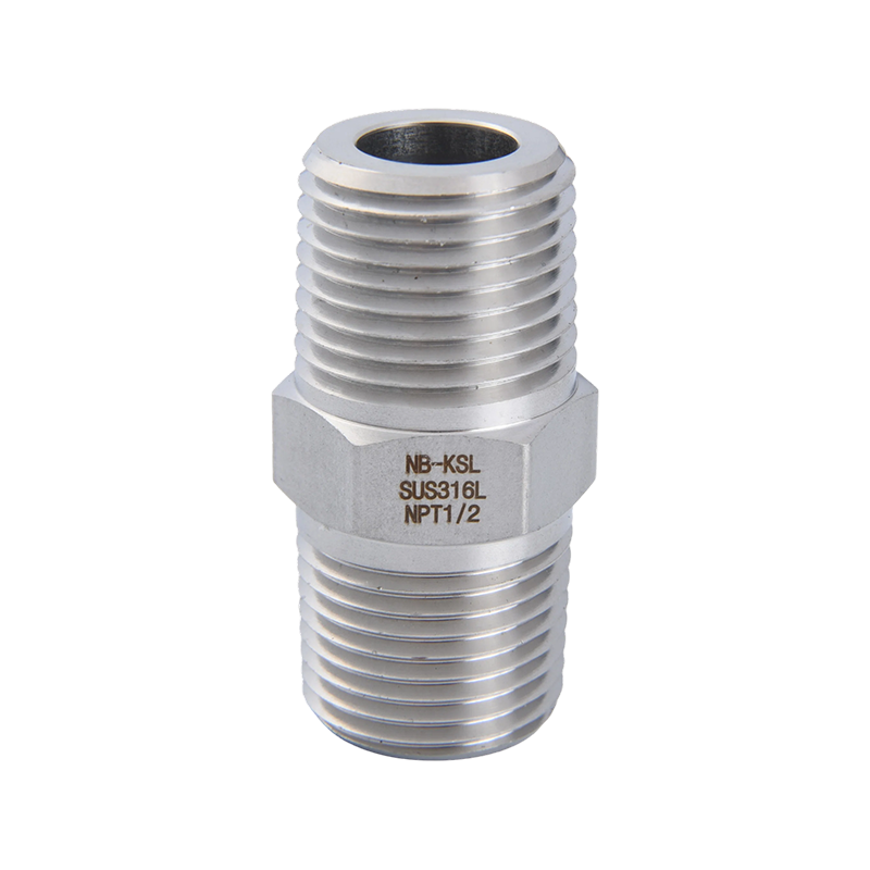 Đầu nối ren ngoài đôi bằng thép không gỉ 316L