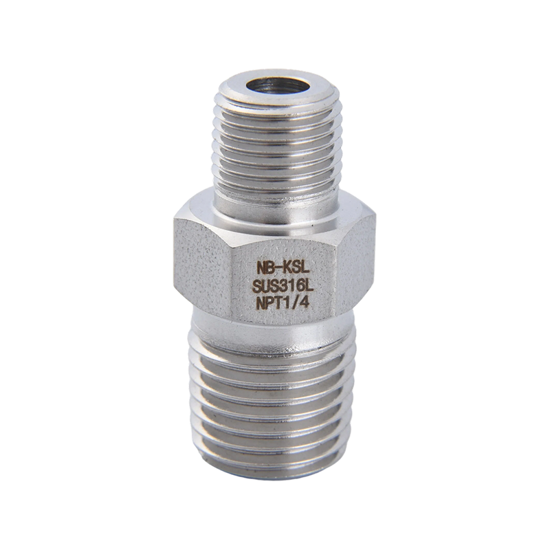 Đầu nối ren ngoài đôi bằng thép không gỉ 316L